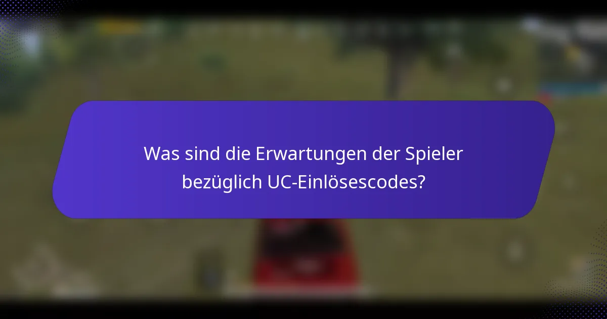Was sind die Erwartungen der Spieler bezüglich UC-Einlösescodes?