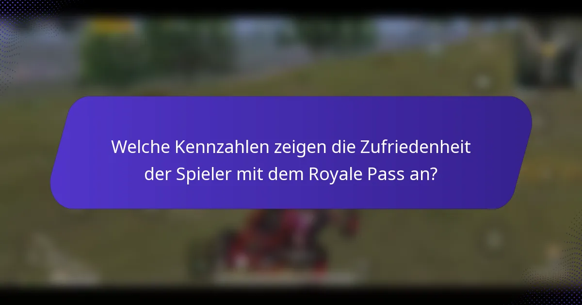 Welche Kennzahlen zeigen die Zufriedenheit der Spieler mit dem Royale Pass an?