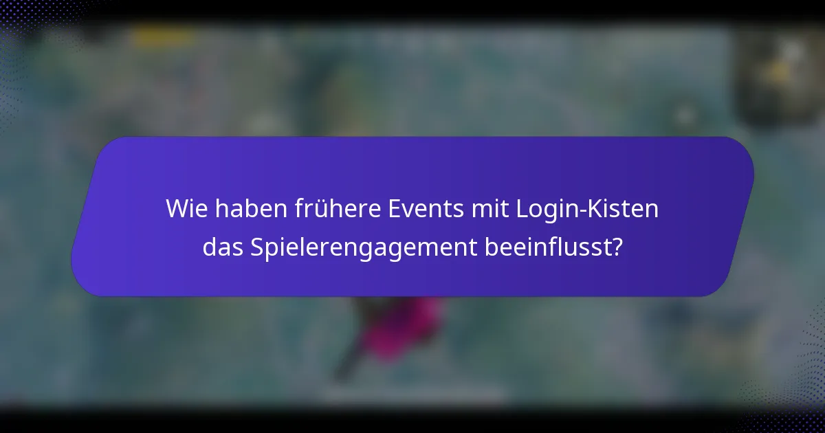 Wie haben frühere Events mit Login-Kisten das Spielerengagement beeinflusst?